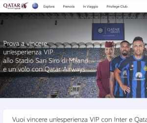 Iscriviti e Vinci esperienze VIP allo Stadio e voli Qatar Airways