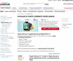 UniCredit regala Samsung