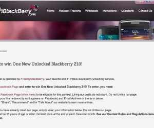 Enter to win One New Unlocked Blackberry Z10!