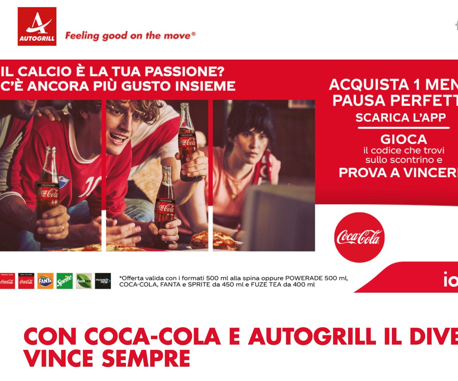 Concorso COCACOLA PREMIA LA TUA PASSIONE PER IL CALCIO Premi e Concorsi