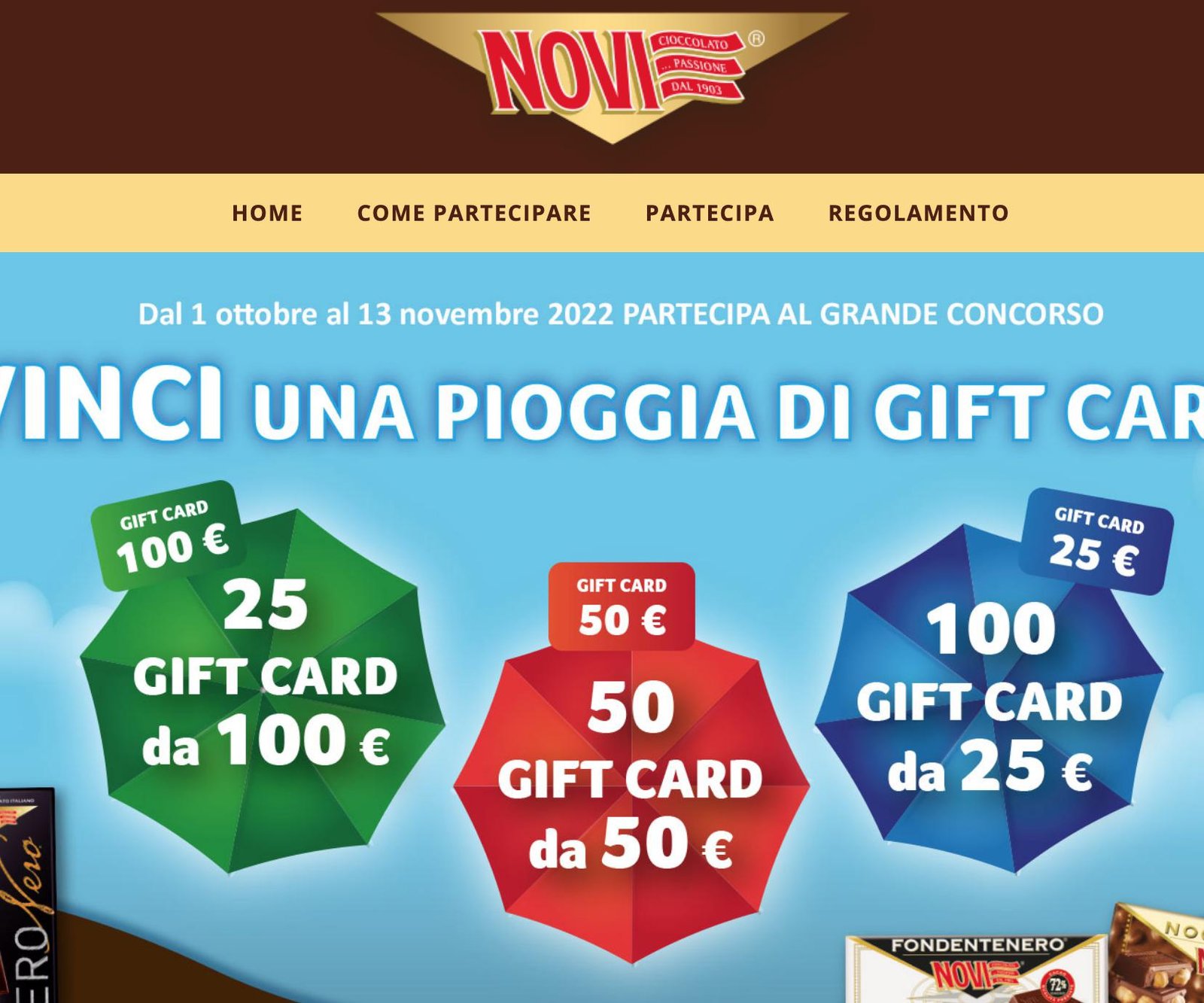 Concorso Novi VINCI UNA PIOGGIA DI GIFT CARD! - Premi E Concorsi