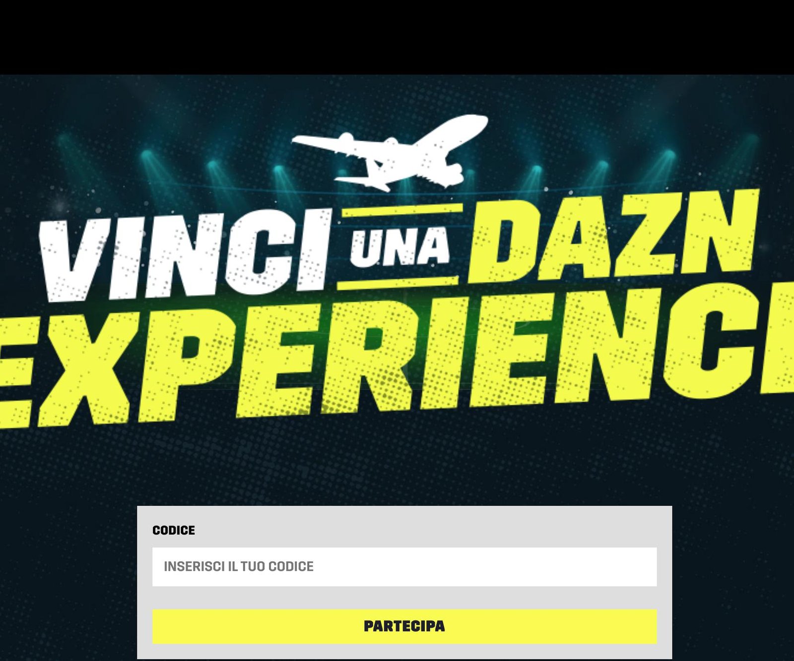 Concorso Vinci una DAZN Experience - Premi e Concorsi