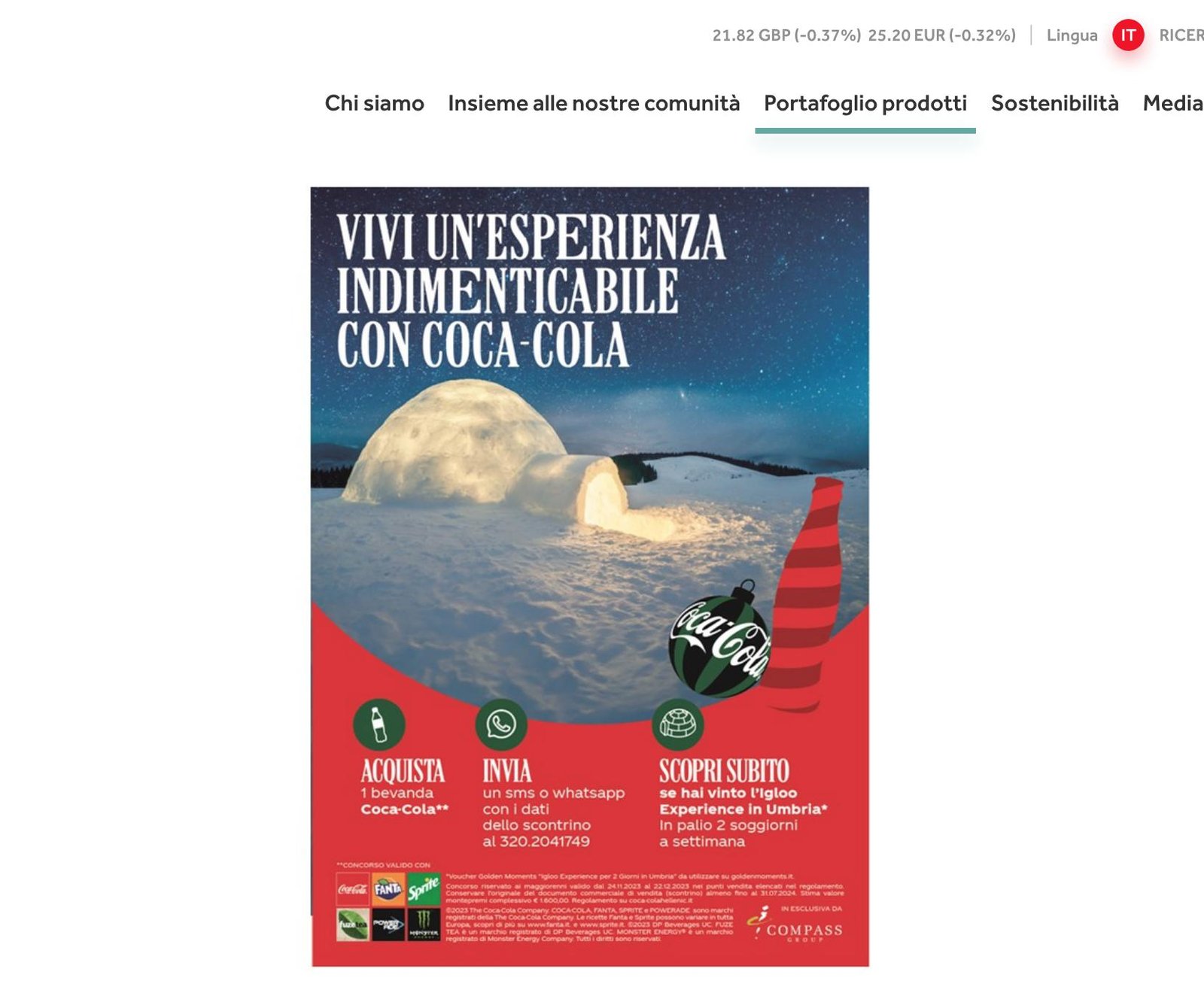 Concorso VINCI CON COCACOLA E COMPASS Premi e Concorsi