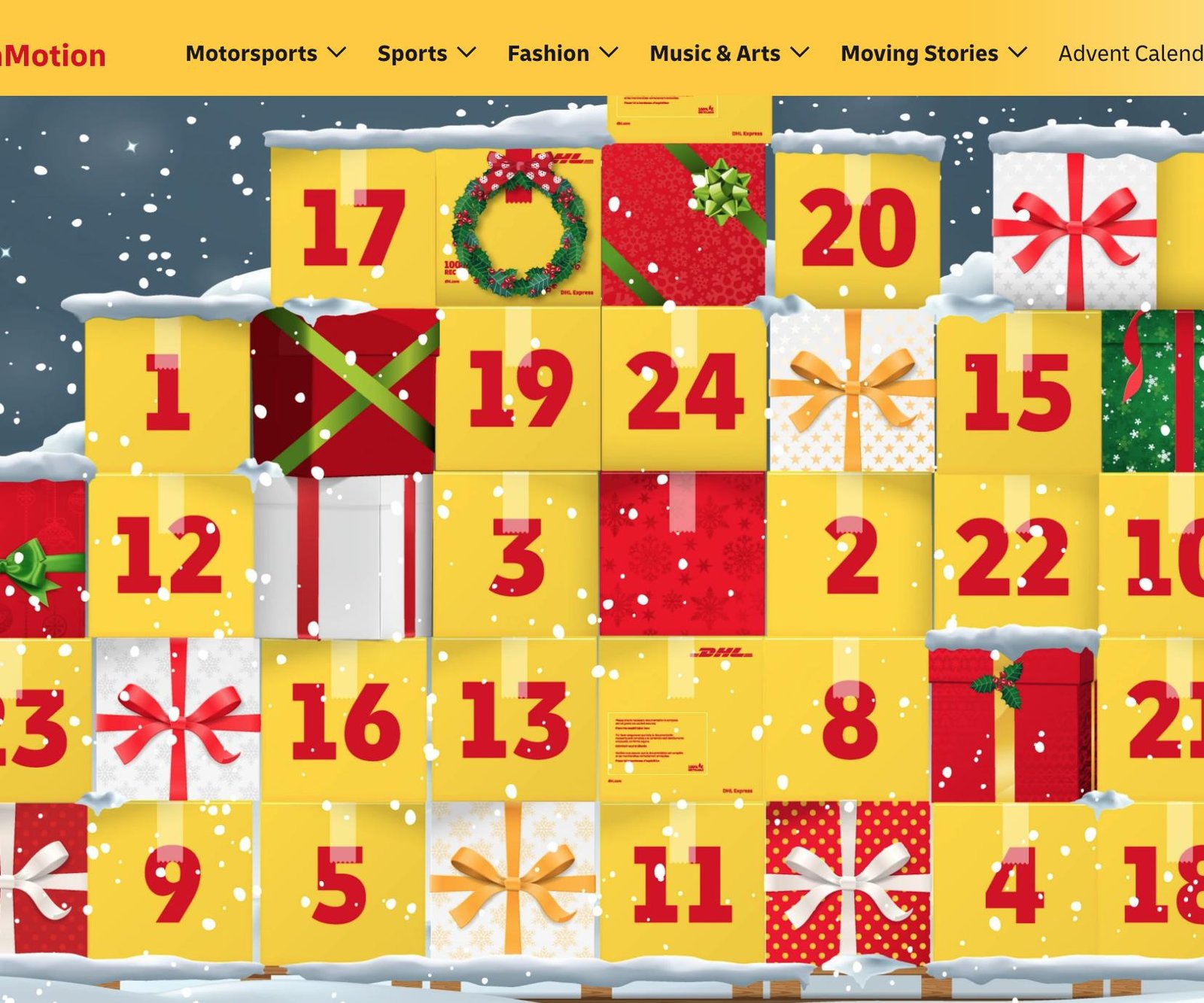 Concorso DHL Virtual Advent Calendar Competition Premi e Concorsi